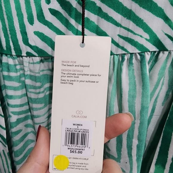 CALIA cover up dress Resort Wear Palm Print - Picture 5 of 7